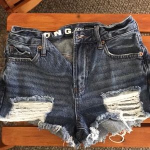High rise jean shorts